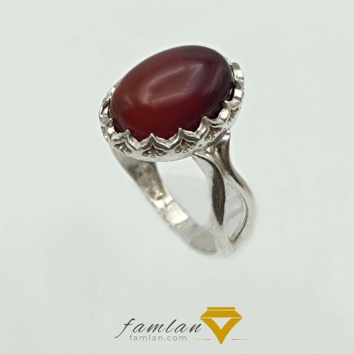 انگشتر نقره زنانه عقیق سرخ کد 2184