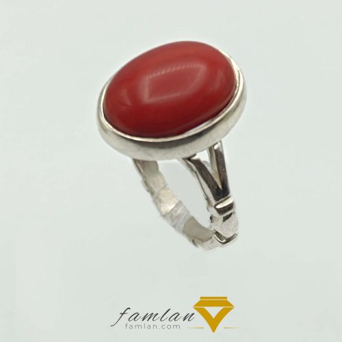 انگشتر نقره زنانه مرجان کد 2206