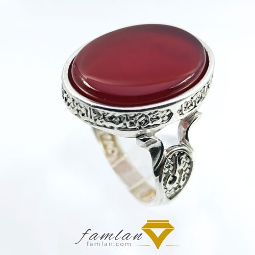 انگشتر نقره مردانه عقیق سرخ کد 2909