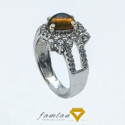 انگشتر نقره زنانه اوپال اتیوپی اصیل کد 2576