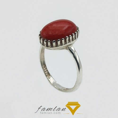 انگشتر نقره زنانه مرجان کد 2753