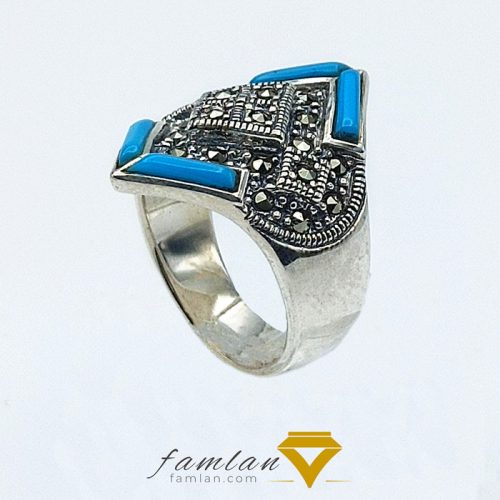 انگشتر نقره زنانه میناکاری سنتی کد 2765